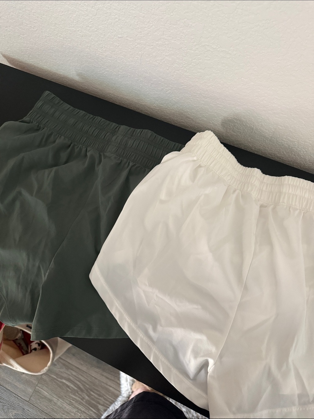 DSG Olive Green and White Athletic Running Shorts - Picture 4 of 4